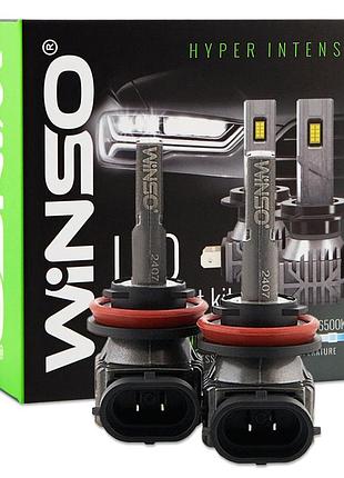 Автолампа winso led h8/h11/h16 12/24v 30вт 3000лм 6500k csp3570 2шт