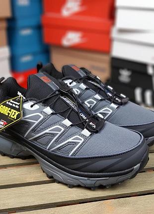 Зимние утепленные мужские кроссовки salomon xt-6 grey winter termo саломон серого цвета термо