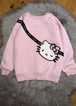 Ідеальний стильний подовжений світшот hello kitty на дівчинку 5/6р f&f