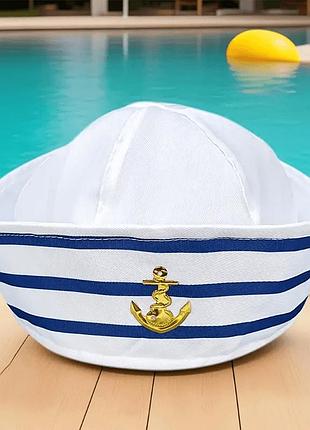 Бескозырка моряк, морячка, матрос, с золотым якорем (р-р 56-58)