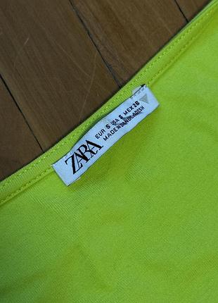 Яскравий зелений топ zara 2