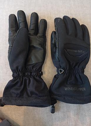 Мужские перчатки бренда snowlife с технологией защиты от ветра windstopper. размер l.