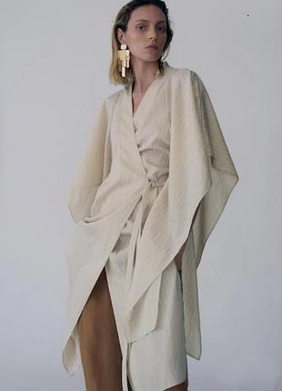 Zara оригінальна ефектна  сукня туніка кімоно колекція (zw),