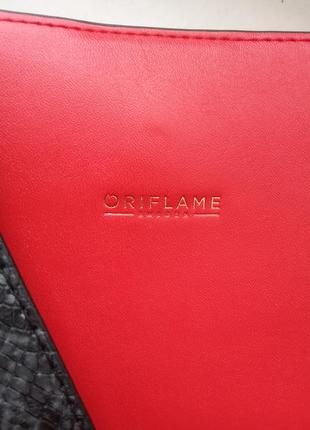 Красно-черная сумка ava с кошельком oriflame орифлейм орифлейм красная/черная + кошелек4 фото