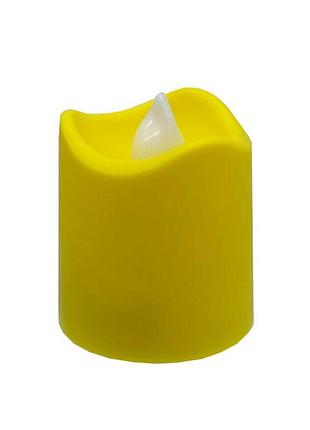 Декоративна свічка led з полум'ям 12-67c(yellow) 4 см, жовтий