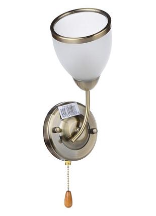 Бра настінне накладне з вимикачем класичне lk-166w/1 brille yl35