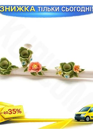 Ku подсвечник с цветами universal fit seletti керамический настольный для декора интерьера фарфоровый uni2l_k