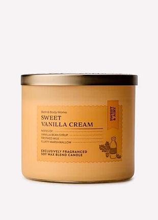 Свічка sweet vanilla creme bath and body works