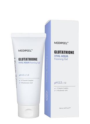 Гель-пінка для вмивання medi-peel glutathione hyal aqua foaming gel 150 мл
