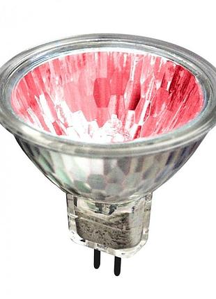Лампа галогенна 20w gu5.3 mr16 red 12v