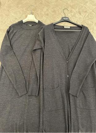 Женский вязаный комплект weekend max mara, кардиган + платье.  оригинал.