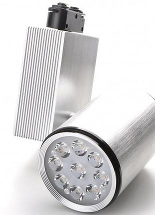 Світильник трековий поворотний led 205/9x3w nw silver brille l8-010