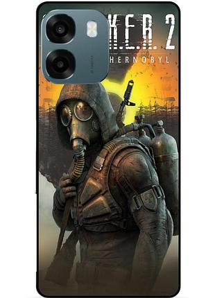 Силиконовый чехол бампер для oppo a6 с картинкой stalker сталкер
