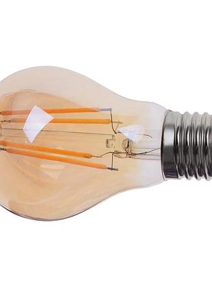 Лампа светодиодная led эдисона led e27 8w ww a60 cog amber 220v