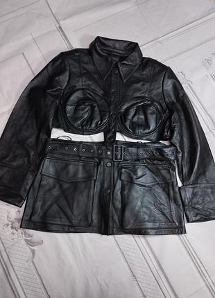 Шкіряна сукня rokh for h&m 5