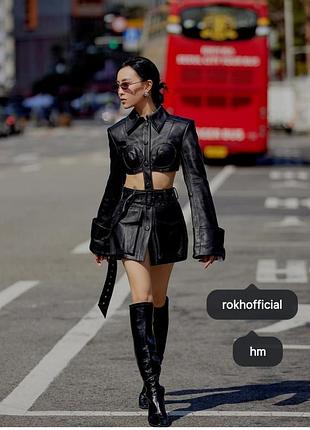 Шкіряна сукня rokh for h&m 3