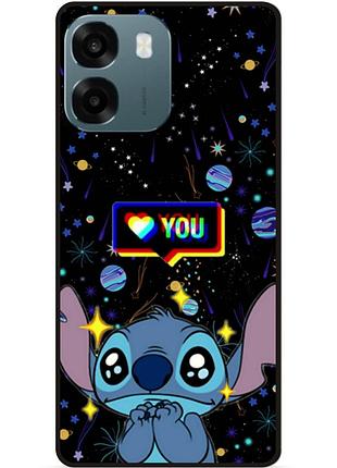 Силиконовый бампер чехол для oppo a6 лило и стич stitch