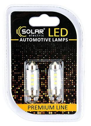Автолампа solar led 24v sv8.5 t11x39 6smd white, 2шт