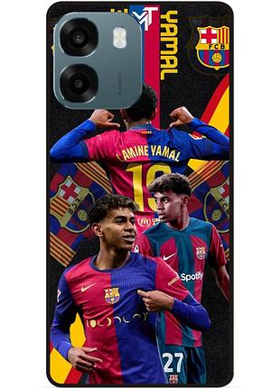 Чехол силиконовый бампер для oppo a6 с рисунком ламин ямаль lamine yamal barcelona