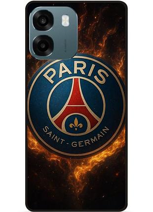 Чехол силиконовый бампер для oppo a6 с рисунком psg псж
