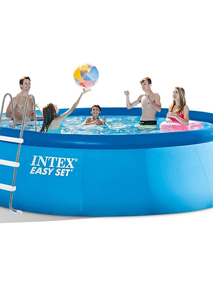Надувной бассейн семейный intex 26166 (457х107 см), 12430 л