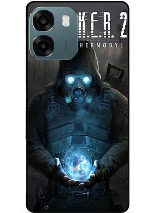 Силиконовый чехол бампер для oppo a6 с картинкой сталкер stalker
