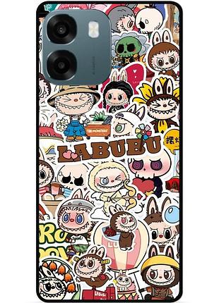 Силиконовый чехол бампер для oppo a6 с картинкой лабубу labubu