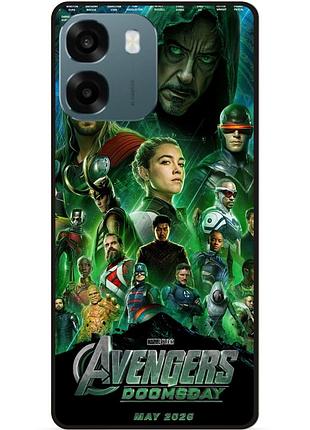 Силиконовый чехол бампер для oppo a6 с рисунком avengers doomsday мстители