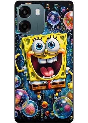 Силіконовий чохол бампер для oppo a6 з картинкою губка боб sponge bob