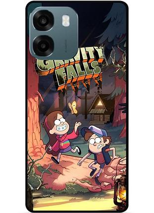 Силиконовый бампер чехол для oppo a6 с рисунком gravity falls гравити фолз