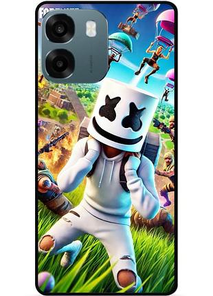 Силиконовый чехол бампер для oppo a6 с рисунком фортнайт fortnite
