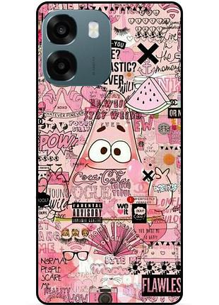 Силиконовый чехол для oppo a6 с рисунком губка боб sponge bob