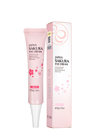 Крем для шкіри навколо очей від темних кіл та зморшок japan sakura eye cream 30 г laikou