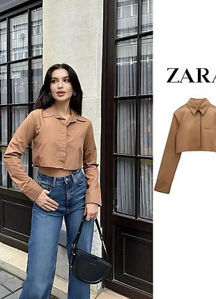 Сорочка від zara натуральна в шоколаді