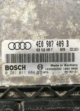 Блок управління двигуном ебу audi a8 d3 0281011684 4e1907409b 2