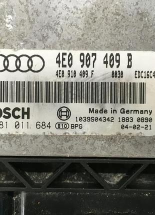 Блок управління двигуном ебу audi a8 d3 0281011684 4e1907409b 4