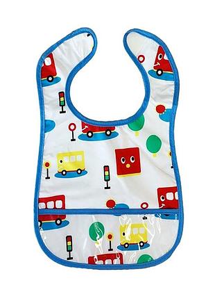 Дитячий слинявчик клейончатий mgz-0601(light-blue) на липучці