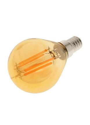 Лампа світлодіодна led 6w е14 cog ww g45 amber 220v