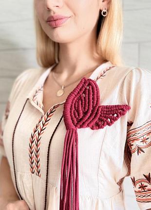 Брошка пташка у техніці макраме 🕊️❤️