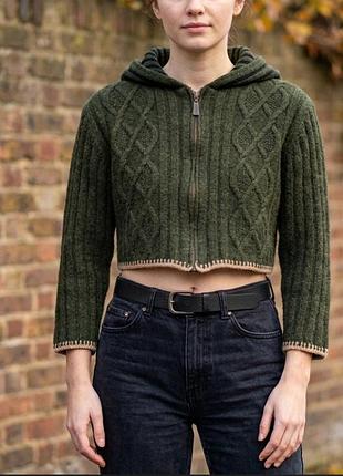 Вінтажних вовняний кардиган burberry london на блискавці (100% wool, vintage 90s)