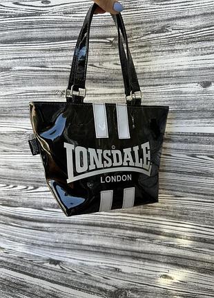 Брендова лакова сумка lonsdale 3