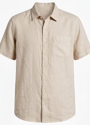 Сорочка рубашка з коротким рукавом tailor & store лляна