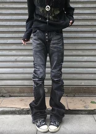 J-cut джинсы, черные, л
