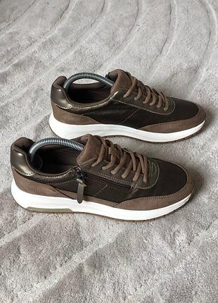 Женские кроссовки esmara sneaker в стильном серо-коричневом цвете – легкая и универсальная модель для повседневной носки размер 39