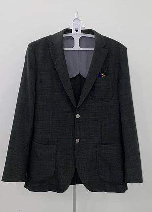 Чоловічий лляний піджак блейзер піджак massimo dutti size 52 (l)