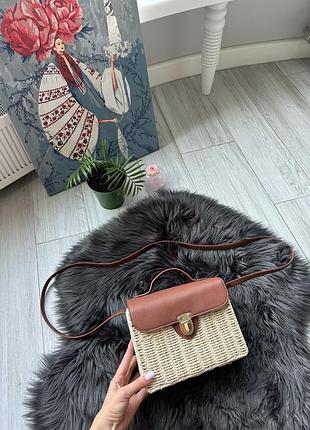 Плетена шоколадна сумка 👜