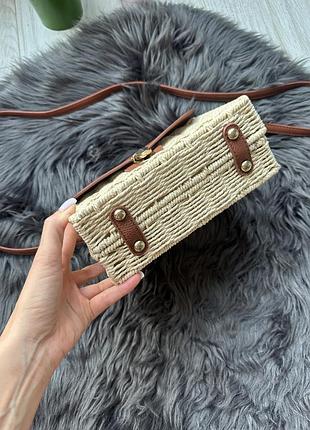 Плетена шоколадна сумка 👜 3