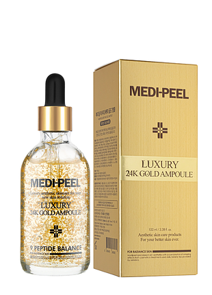 Сироватка для обличчя ампульна з колоїдним золотом medi-peel luxury 24k gold ampoule 100 ml