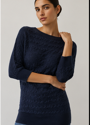 Свитер косами massimo dutti, шерсть+кашемир