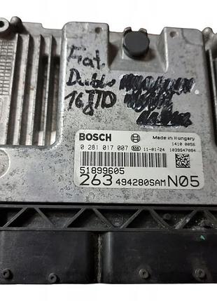 Блок управління двигуном ебу opel combo 1.6 cdti 51899605 0281017007